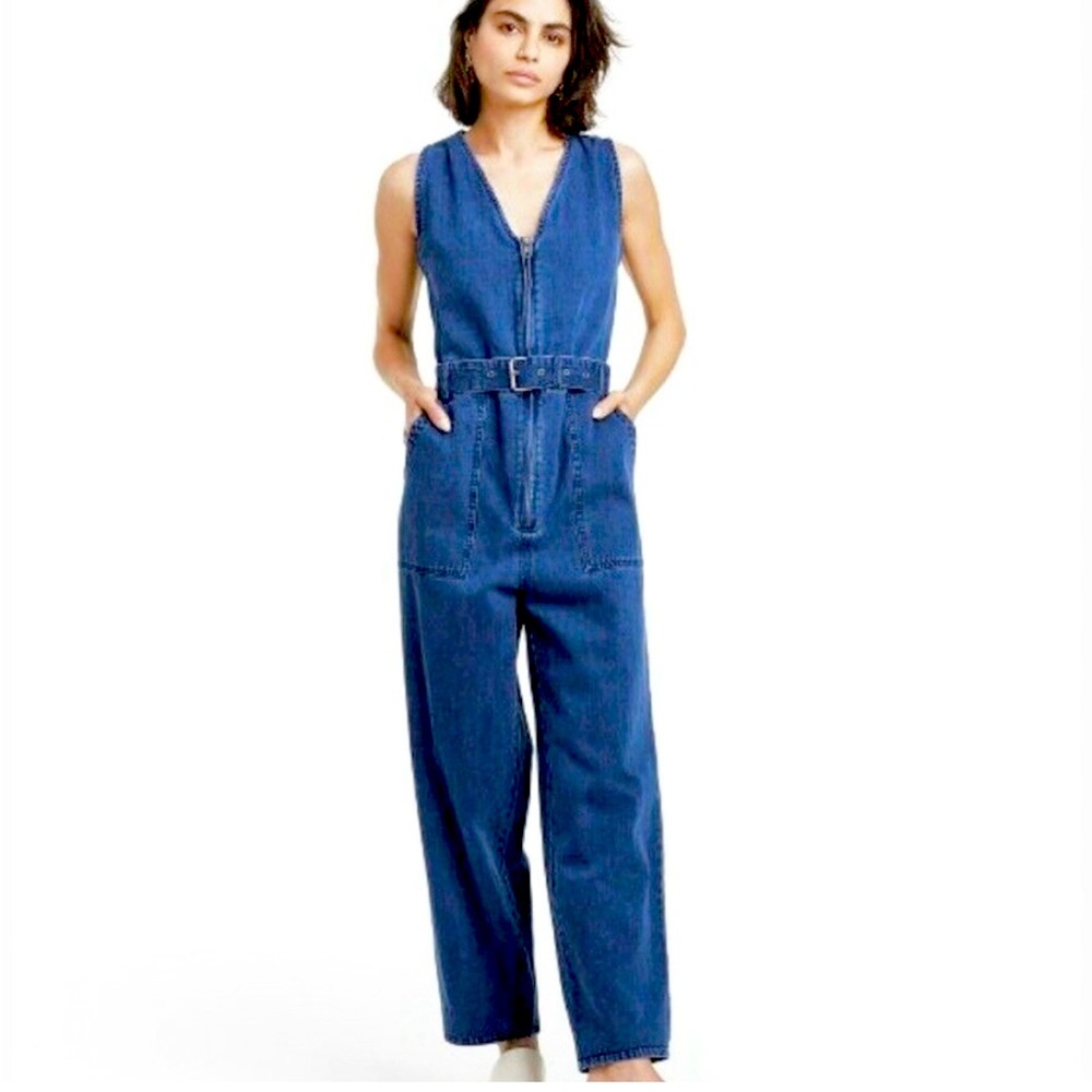 Rachel Comey denim Jean jumpsuit 2 dark wash zip up